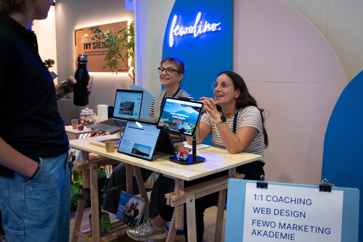 Fewolino Mitarbeiter auf der Messe