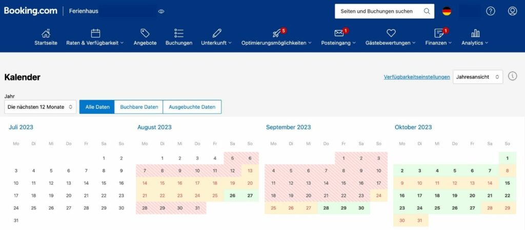 Booking.com Extranet optimieren - Ferienhaus und Ferienwohnung