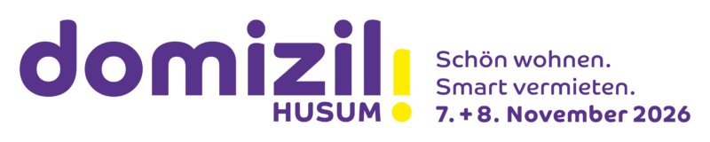 Logo der DOMIZIL Husum Fachmesse mit Terminangabe für November 2026.