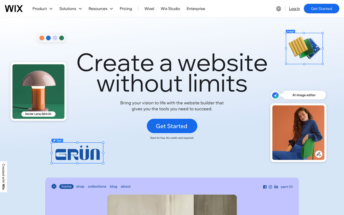 Wix Homepage Baukasten Ferienvermietung