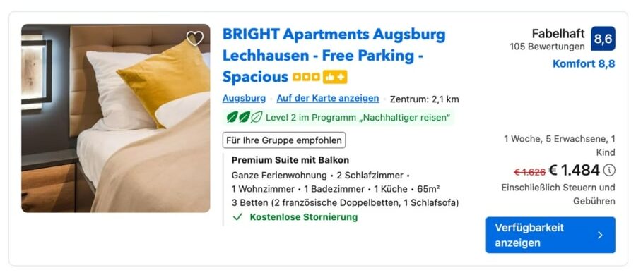 BRIGHT Apartment in Augsburg - mit kostenlosem Parkplatz