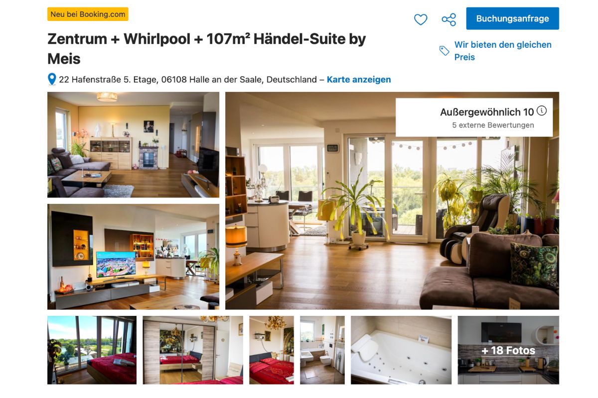 Booking.com Inseratsbeispiel für long stays