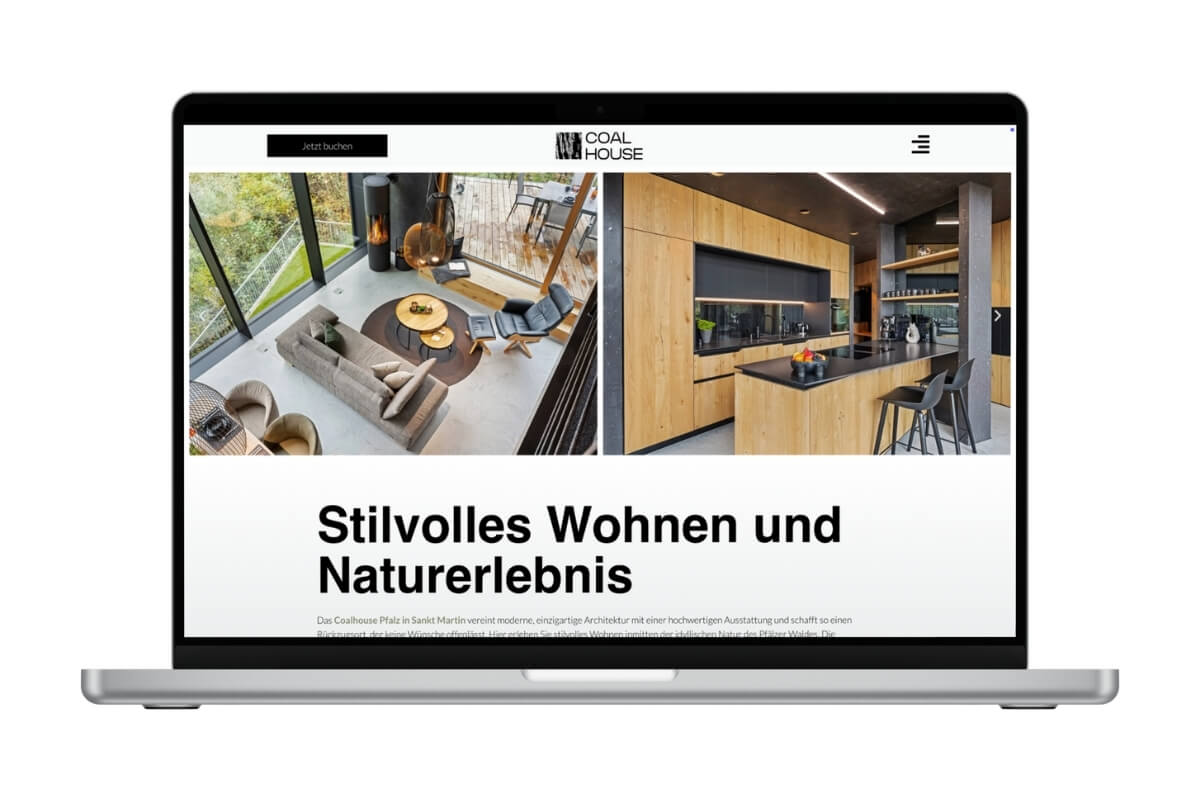 Ferienhaus Website mit Buchungsstecke (booking engine) von Feratel (booking & more)
