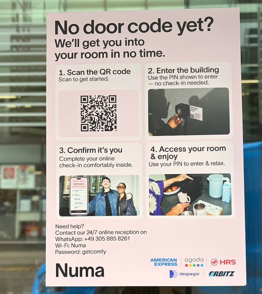 kontaktloser Check-in NUMA Brighton Erfahrung